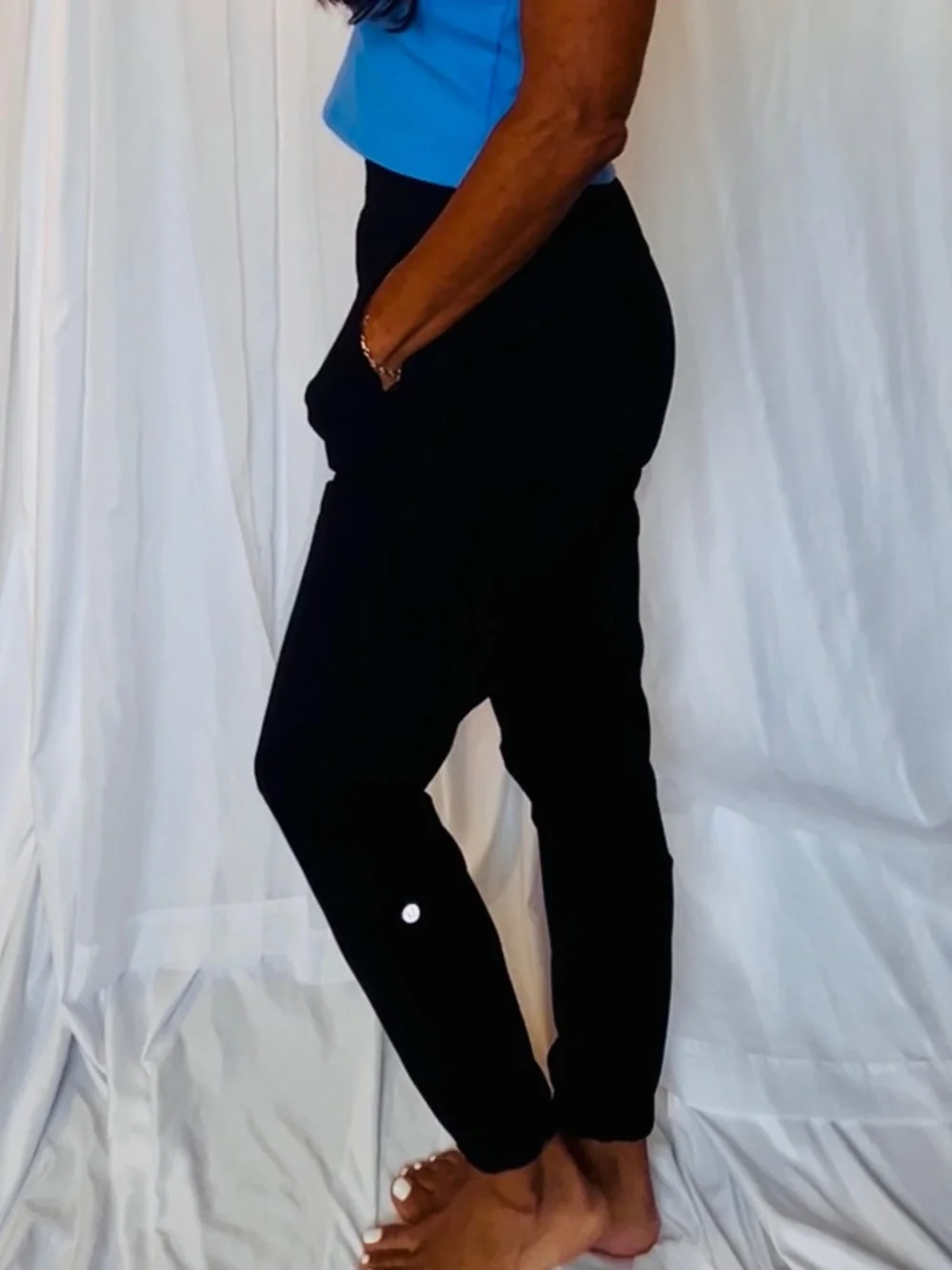 Lululemon Black Stretch Jogger Pants Size 4 Athletic Travel Lounge Joggers